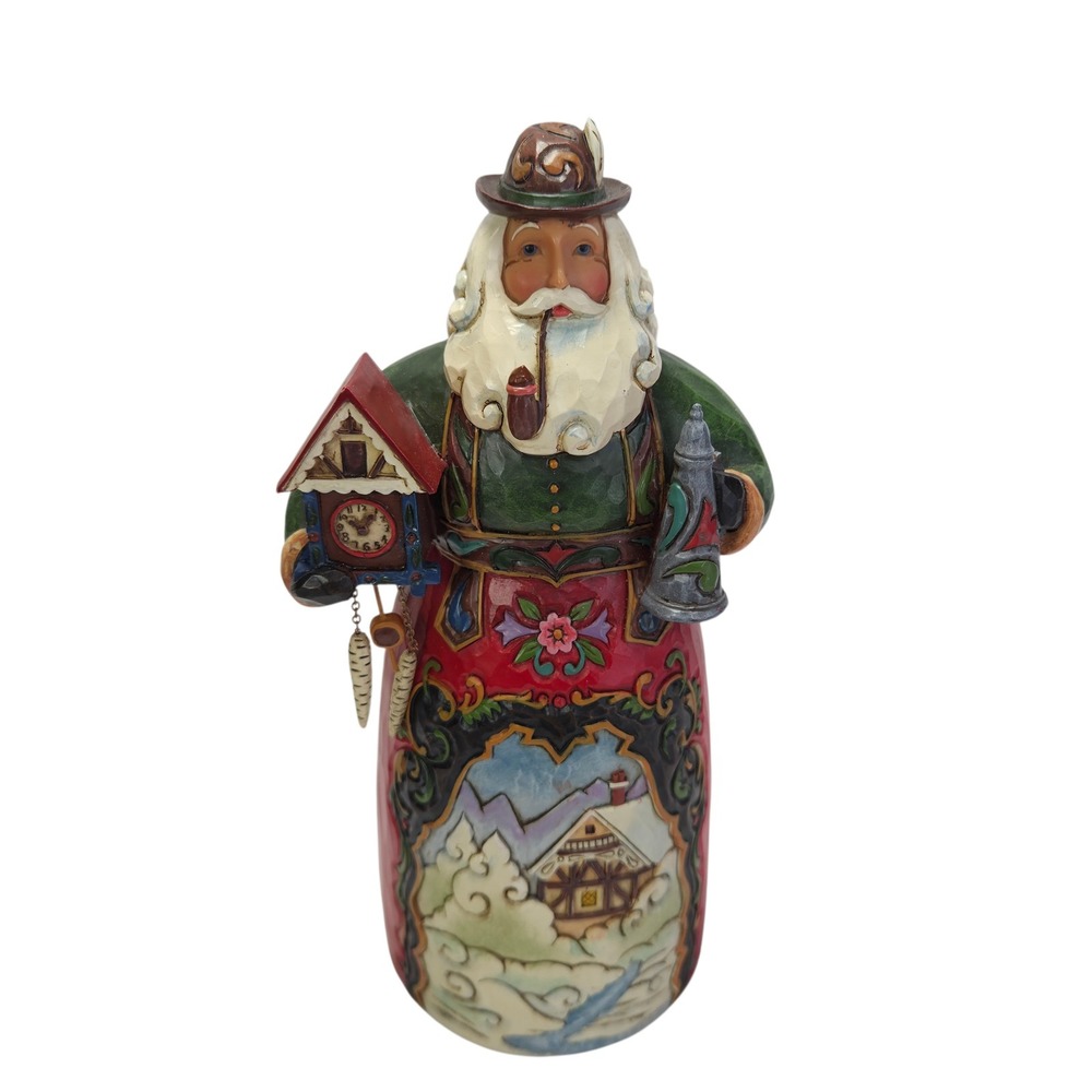 Jim Shore Santa Frohe Weihnachten German Bavarian Christmas 4017646 Figurine